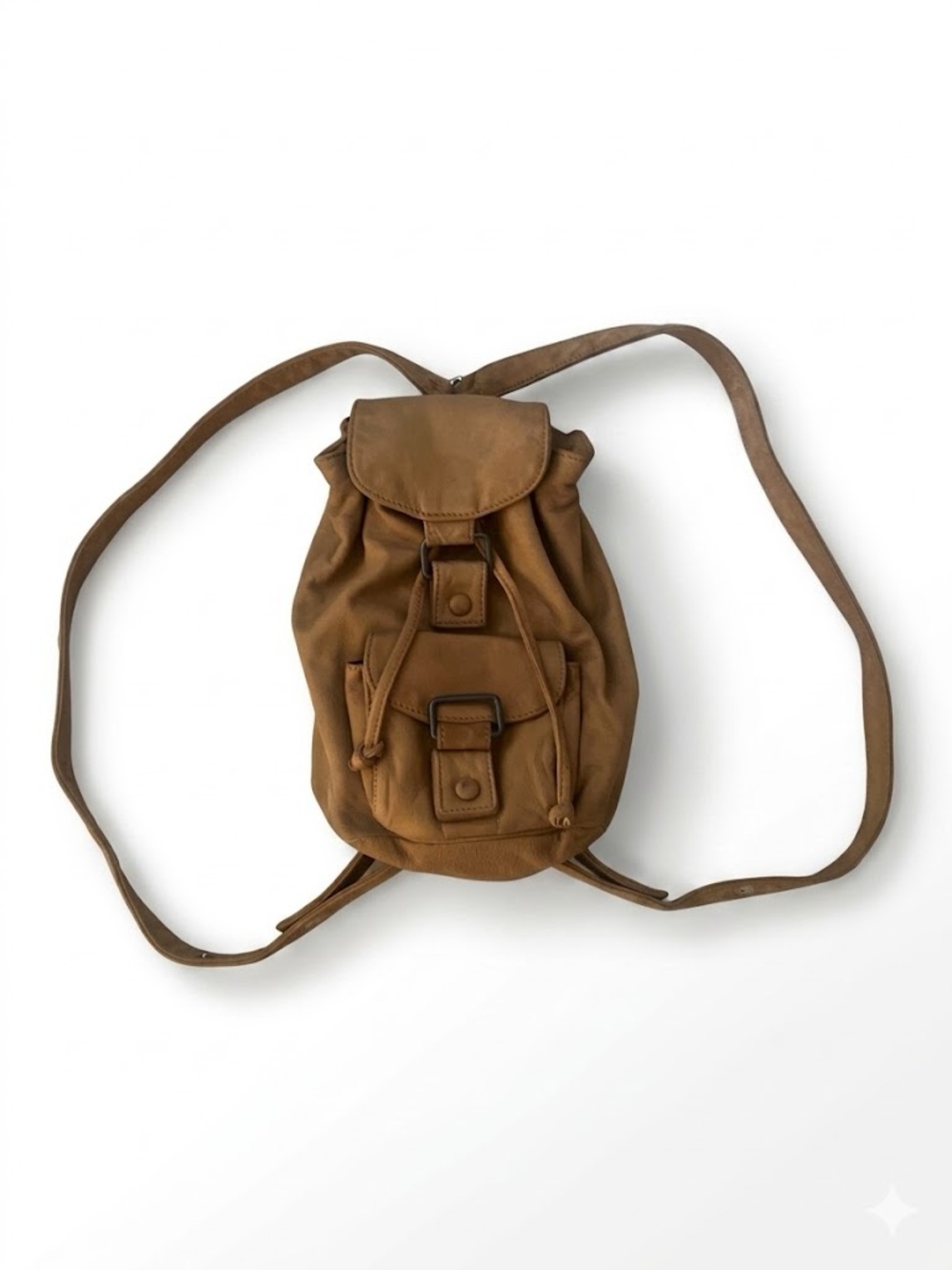 Desmo Beige Leather Mini Backpack Made in Italy